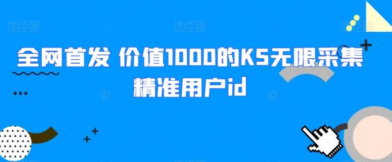 全网首发 价值1000的KS无限采集精准用户id网赚项目-副业赚钱-互联网创业-资源整合马里奥网创